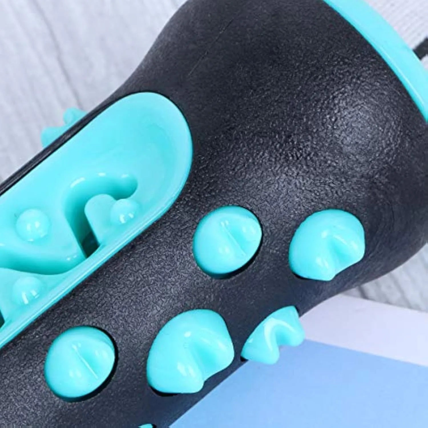 Natural rubber dog toothbrush chew toy for dental cleaning in blue colour