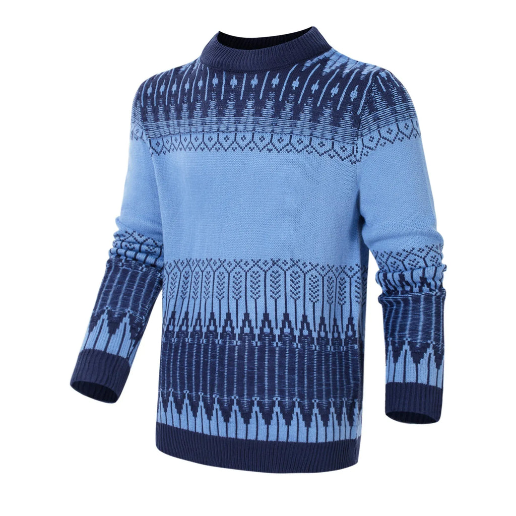 Men's knitted pullover sweater with long sleeves for autumn and winter wear