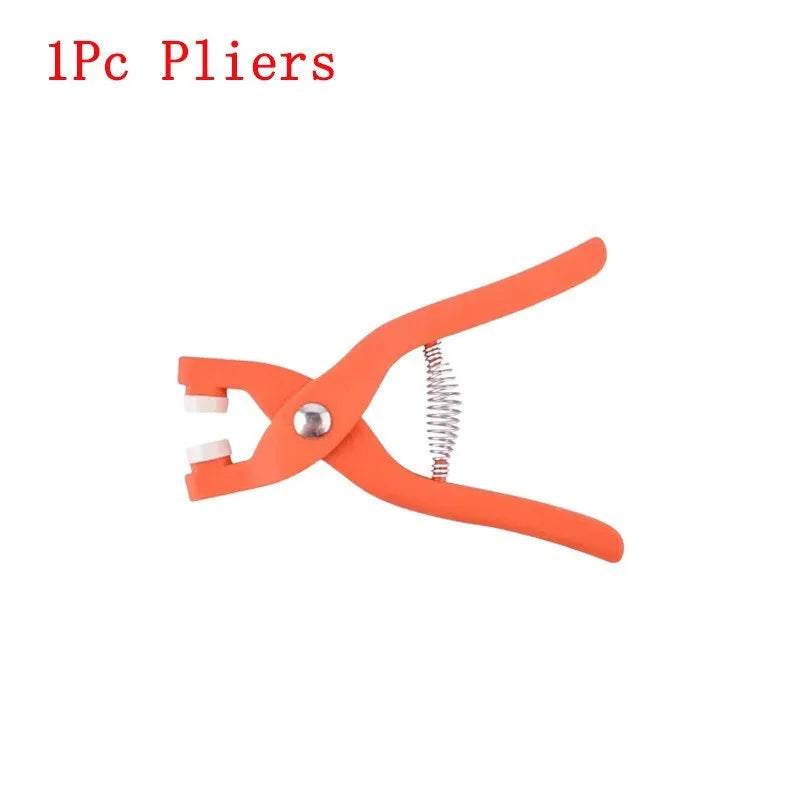 Five claw stainless steel no-sew buttons for children's clothing with application pliers