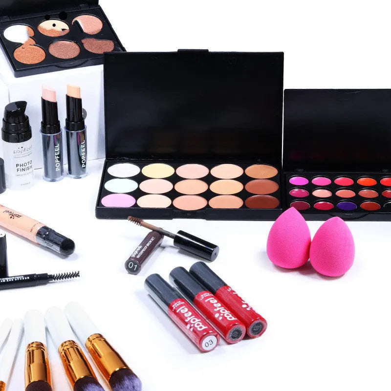 Makeup cosmetics set beginner combination kit with concealer eyeliner and eyebrow pencil natural colour palette Kit01
