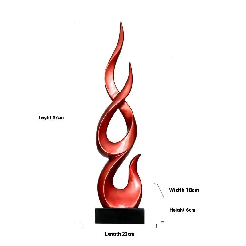 Resin high-rise festival ornament in modern minimalist style with metallic finish
