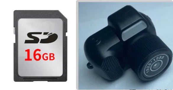 Black Y3000 HD outdoor sports camera with display screen shown next to memory card options