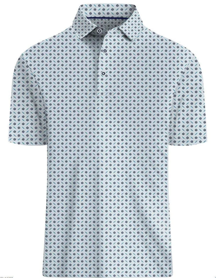 Men's 3D printed short sleeve t-shirt in Japanese retro style with zipper detail on mesh fabric.