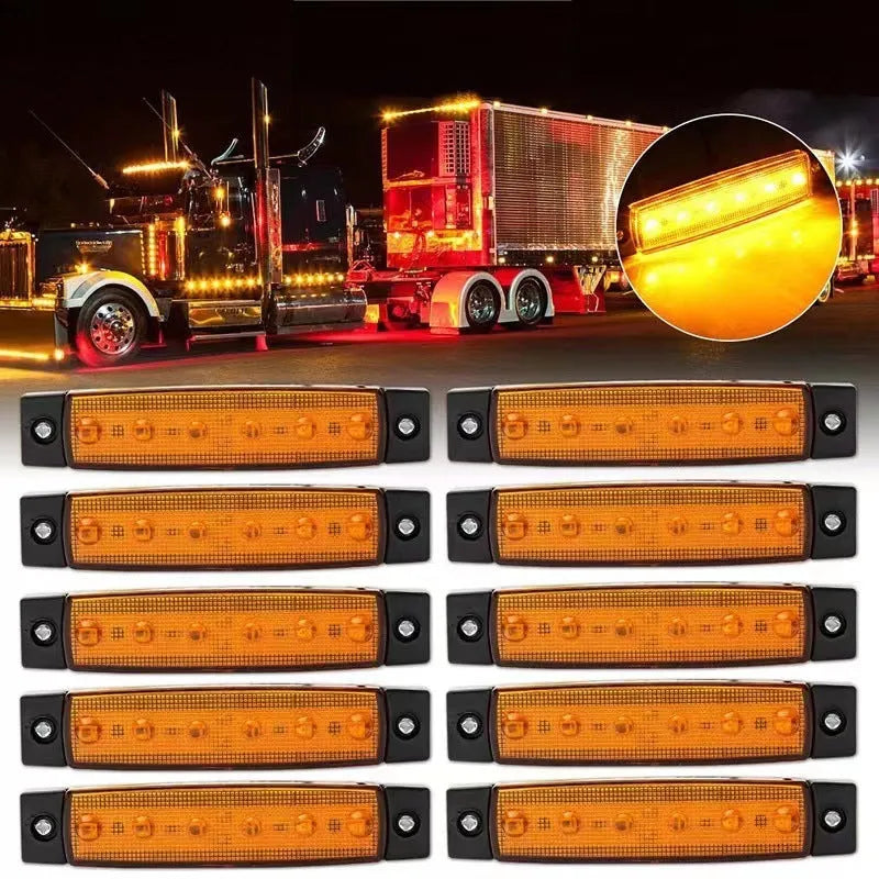 Trailer side warning light in PVC housing with multiple colour options for vehicle modifications