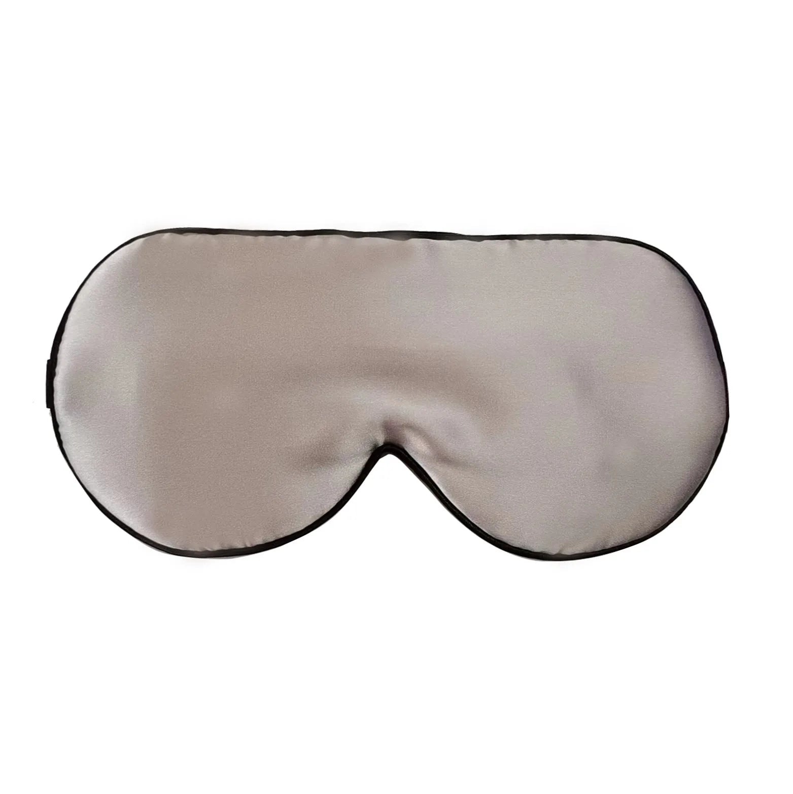 Double-sided Mulberry silk eye mask in a selection of colours including black, wine red, and ivory white.
