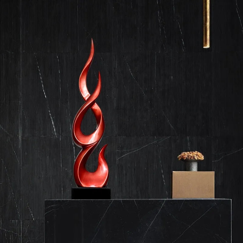 Resin high-rise festival ornament in modern minimalist style with metallic finish