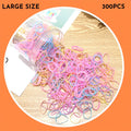 Multi-colour TPU elastic baby hair ties in reusable container for toddlers and infants