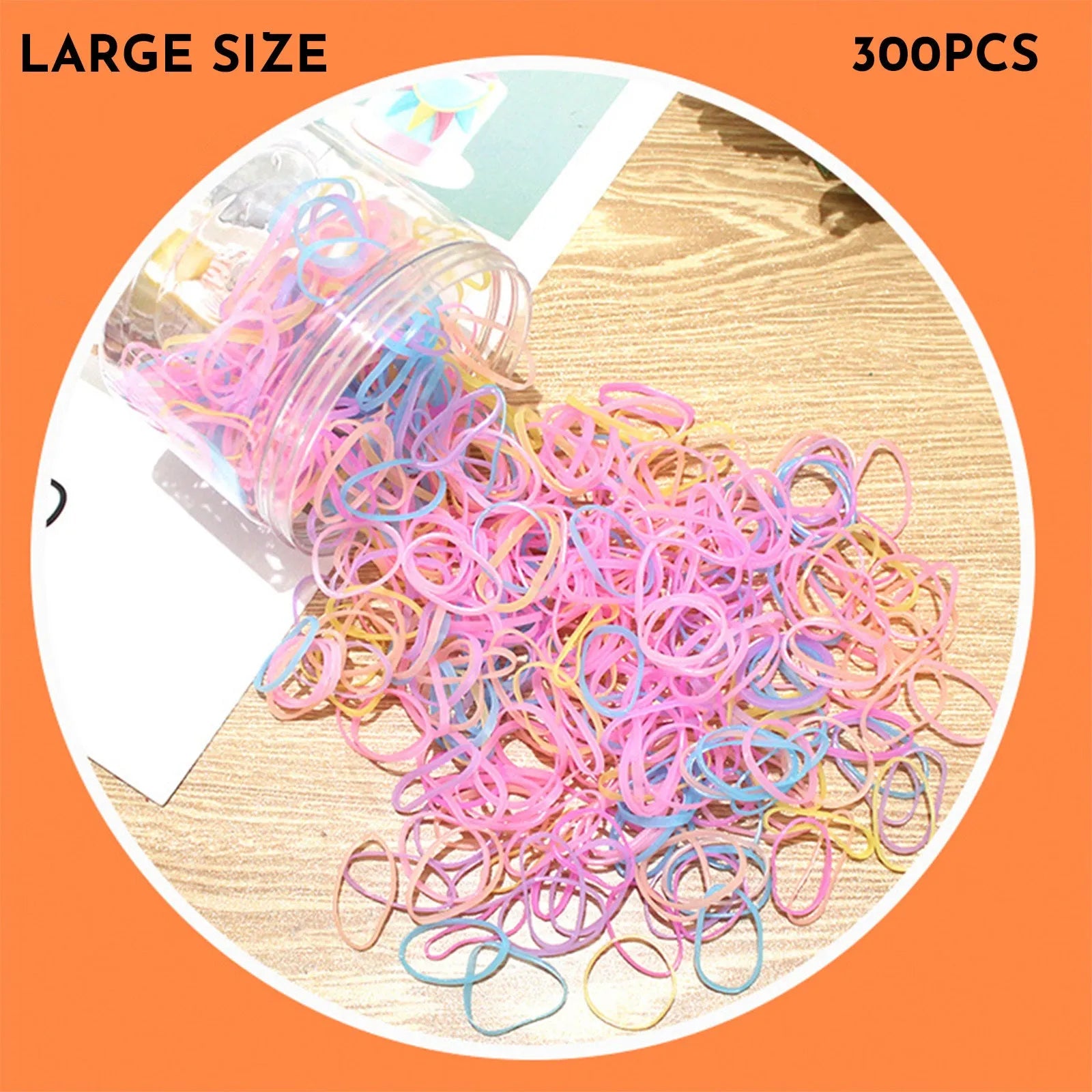 Multi-colour TPU elastic baby hair ties in reusable container for toddlers and infants