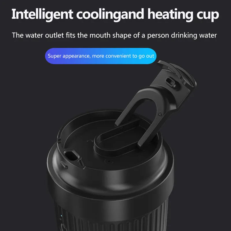 Smart heating cooling cup in Black on car cupholder 12V power 36W