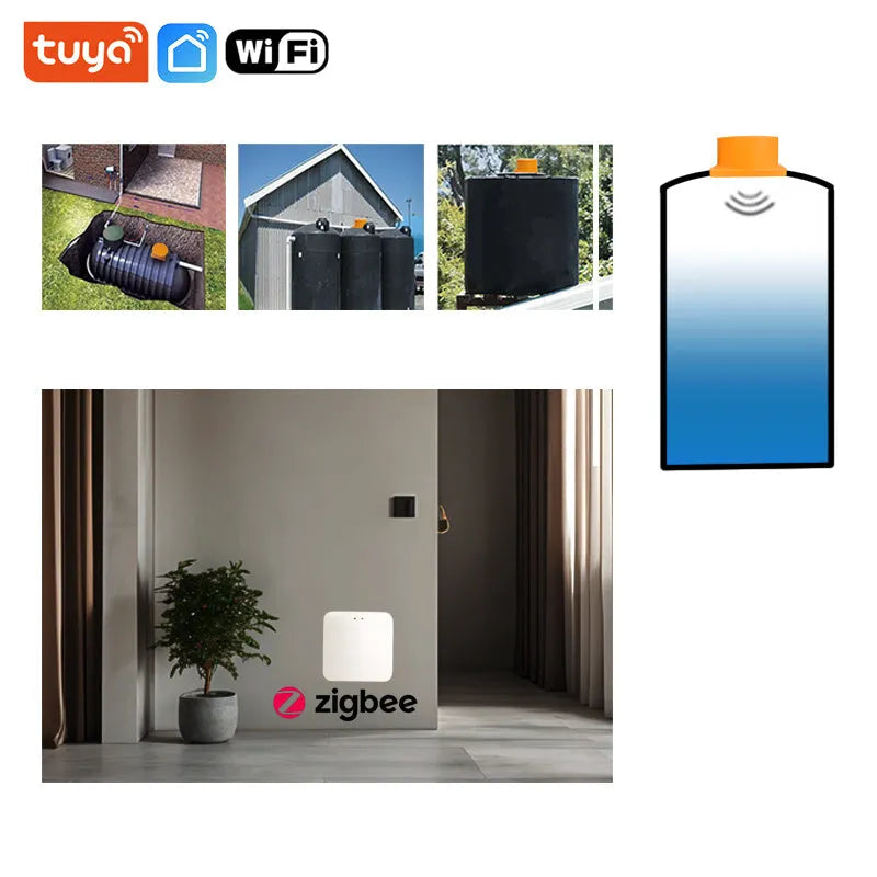 Moray ME201W wireless fluid level sensor for remote water and oil tank monitoring via smartphone app