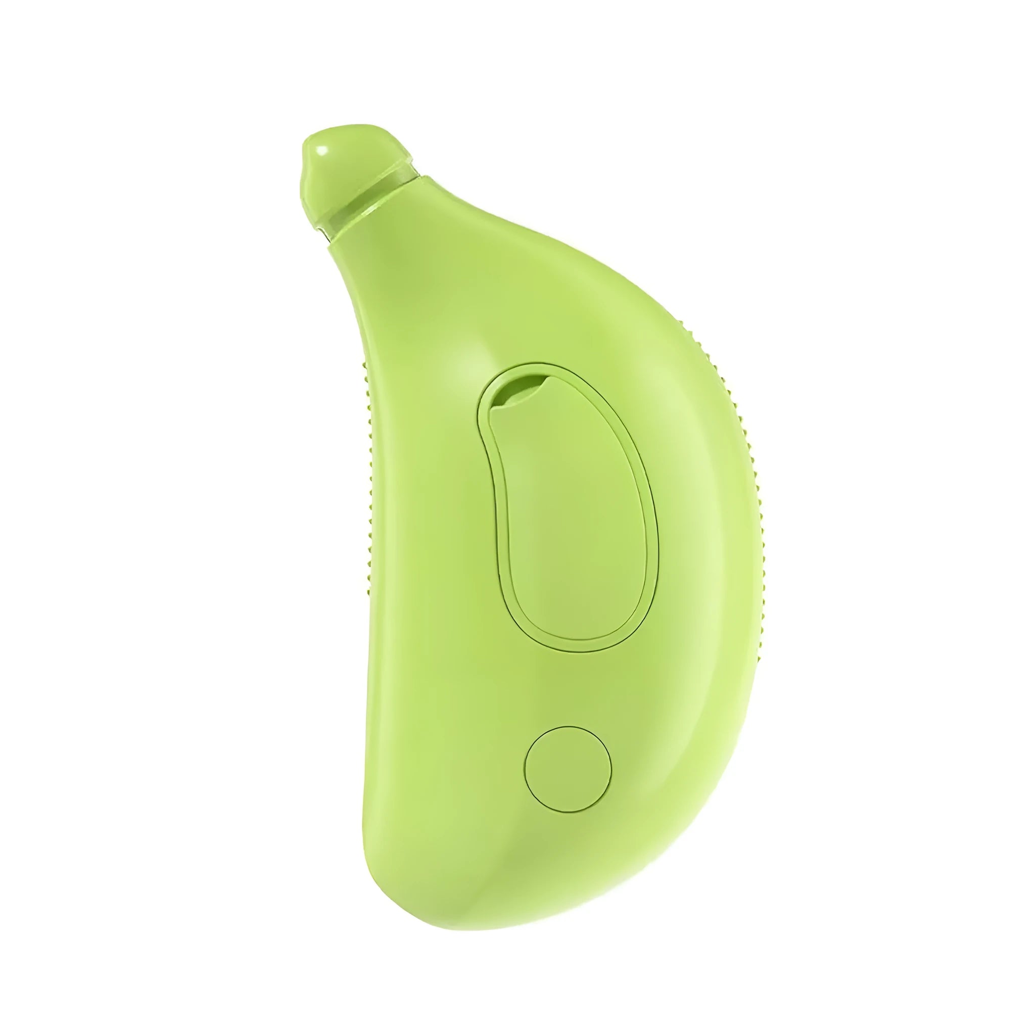 Rechargeable 3-in-1 cat steam brush with silicone teeth in green or yellow colour