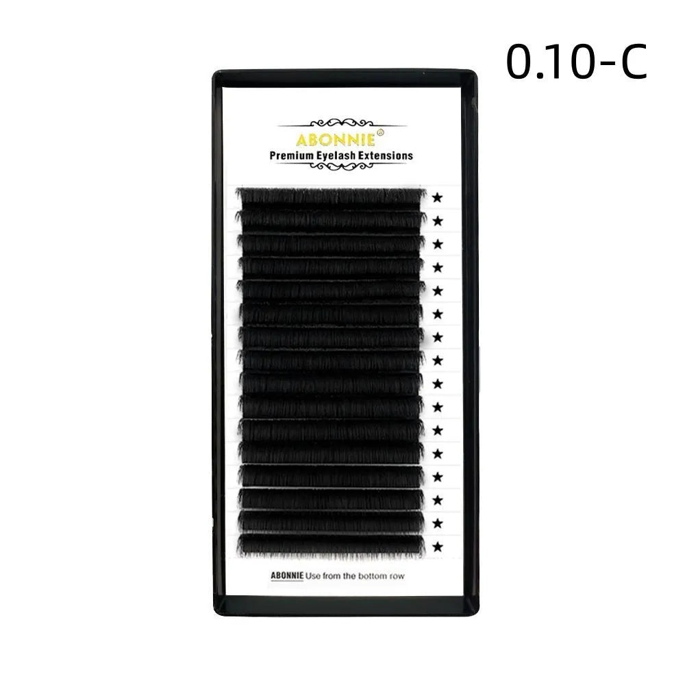 16-row dense false eyelashes in mink hair with matte round wool texture, lengths 8mm to 18mm
