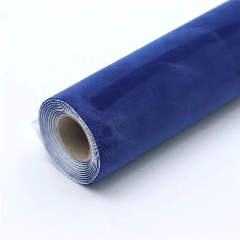 Self-adhesive leather suede sheet showing texture and colour options for DIY projects