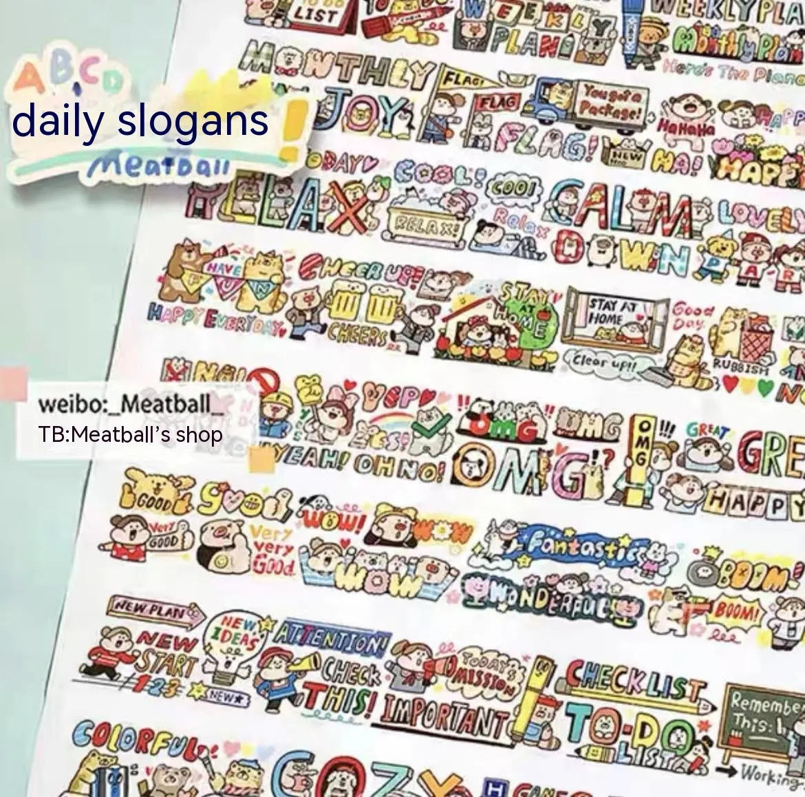 Cute cartoon character decorative sticker printed on Japanese paper for medical packaging.