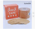 Breast lifting patch set in skin colour box with boob tape roll, silicone stickers, chest patches, and drawstring bag