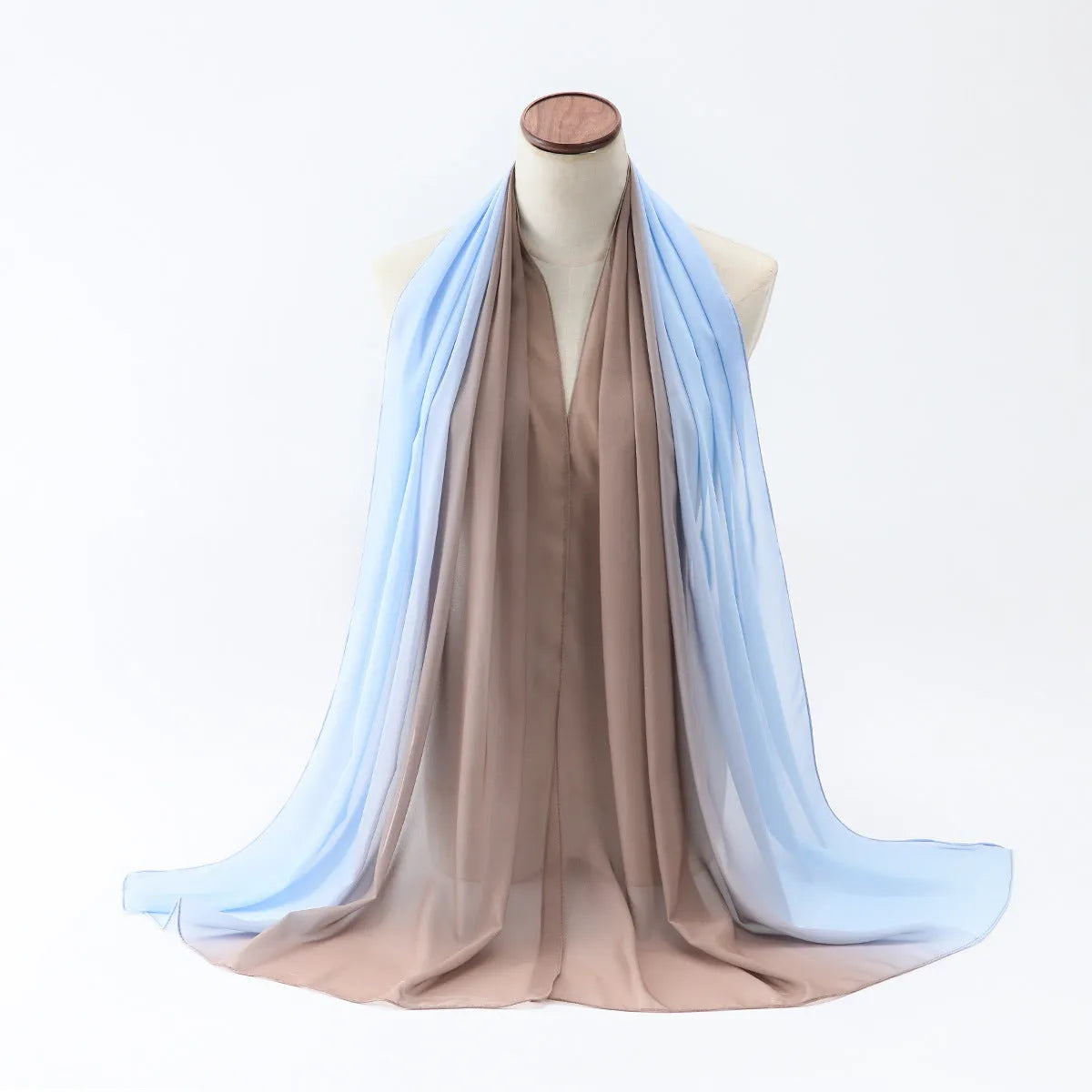 Women's lightweight chiffon summer scarf in ethnic Pu long style