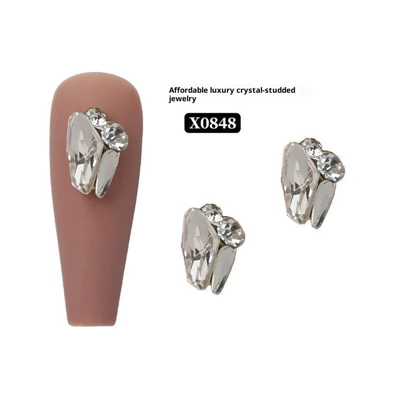 Rock Sugar Nail Crystal Stacked Diamond Nail Art Accessories Square Solid Colour Cat Eye Shiny Ice Transparent Rhinestone Nail Drill for Salon Home Use Princess Series Style X1258 X1260 X1263 X1267 X1269 X842 X848 X850 X857 X860