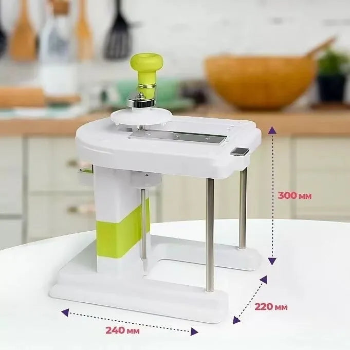 Beige multifunctional kitchen slicer chopper with stainless steel blades for vegetables