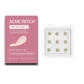 Box containing 9 pimple patches for acne desalting and closed comedone treatment