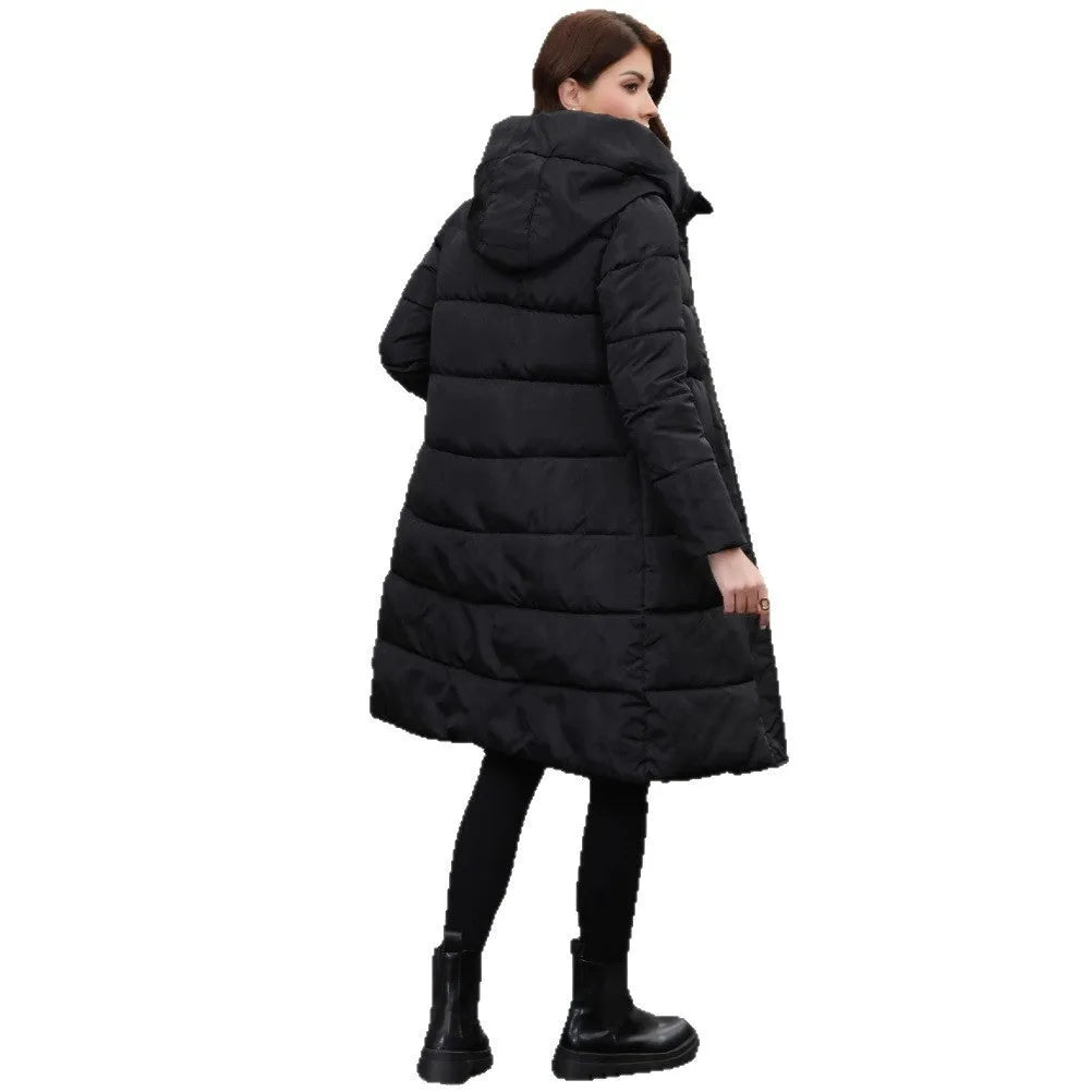 Black hooded slim fit men's jacket with long sleeves and polyester construction