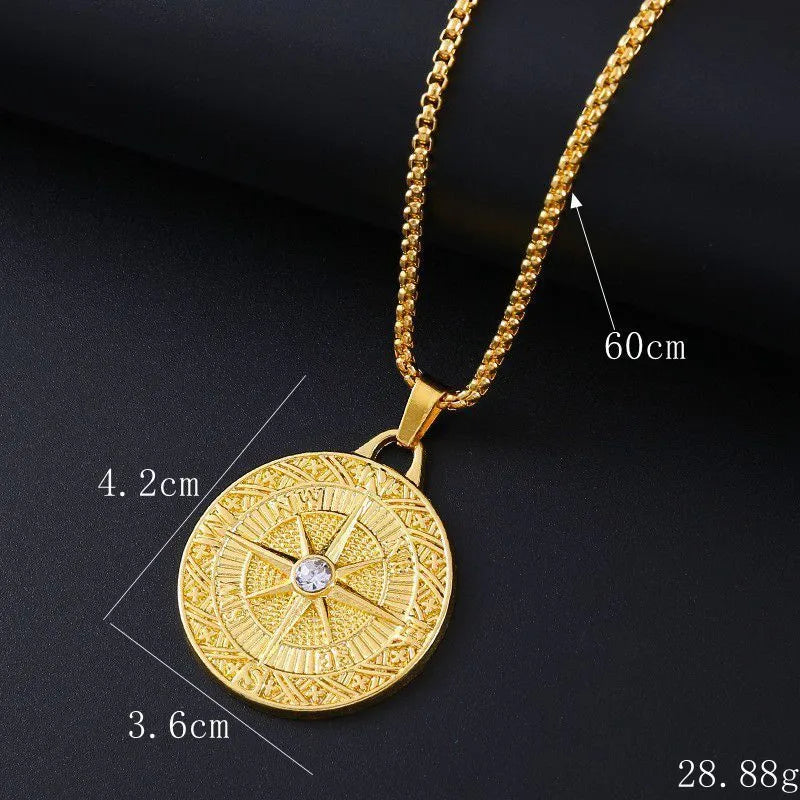 Women's geometric alloy necklace with diamond-treated zircon stones in gold colour finish