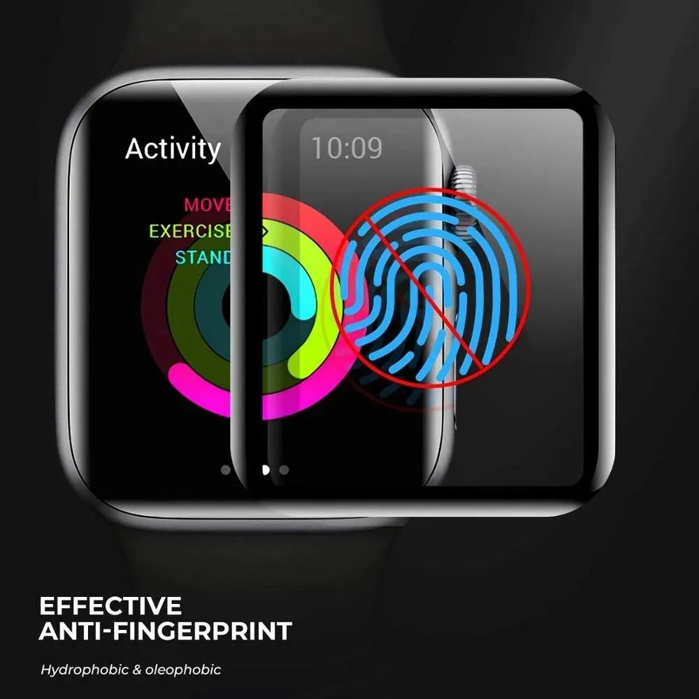 PMMA curved screen protective film for Apple Watch, transparent black colour