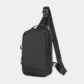 Casual black TPU waterproof chest pack with single shoulder strap and soft handle