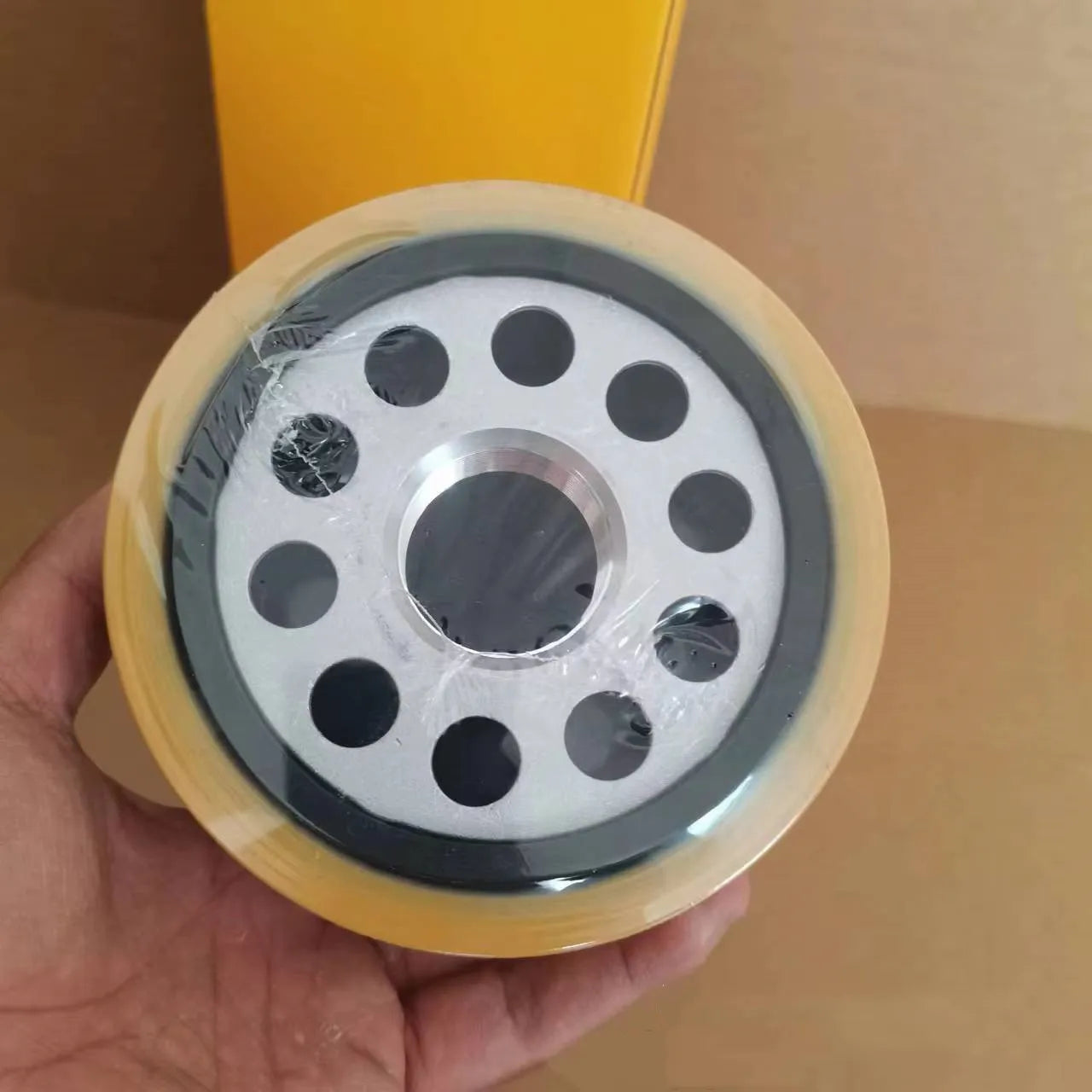 Carter 1R-1808 metal oil filter element for excavator hydraulic systems with folding filter construction