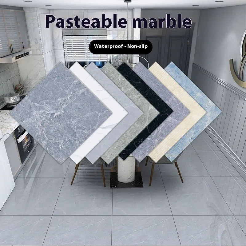 Marble simulation stone waterproof sticker 40x40cm geometric pattern simple modern bathroom kitchen