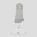 Men's five-finger invisible socks in modal fabric, shown in khaki colour.