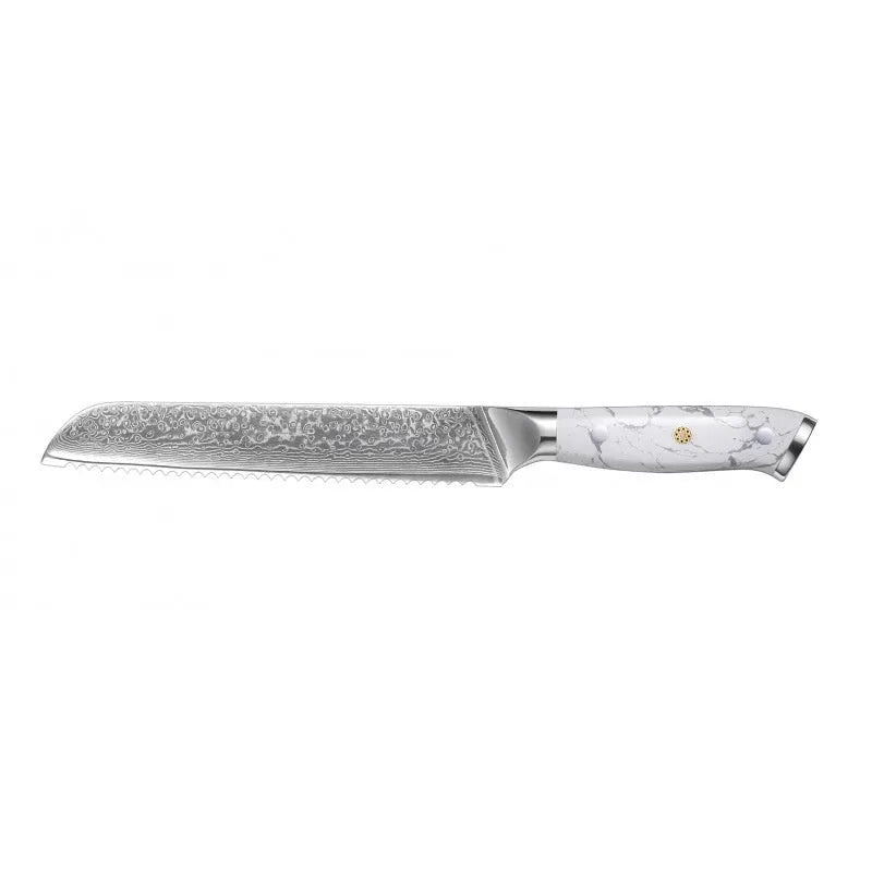 Damascus combined chef knife with VG10 steel blade and modern simple design for kitchen use