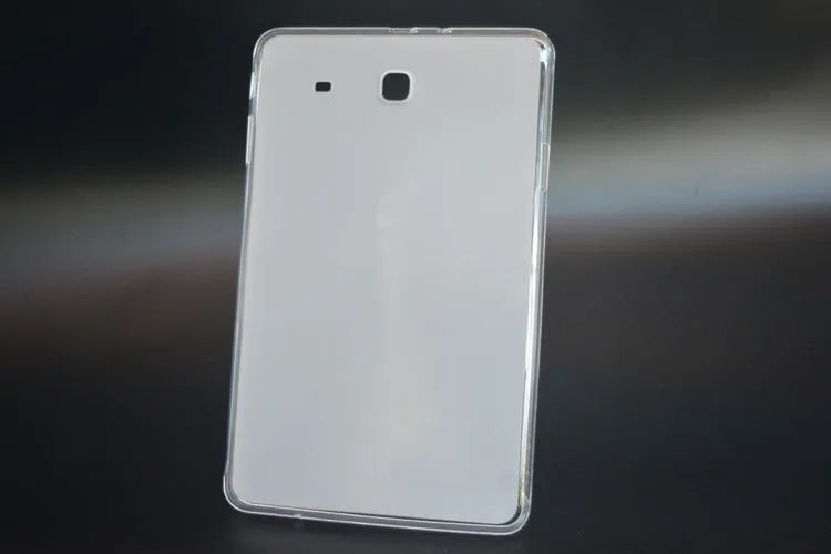 Clear transparent white ultra-thin silicone tablet protective case minimalist design