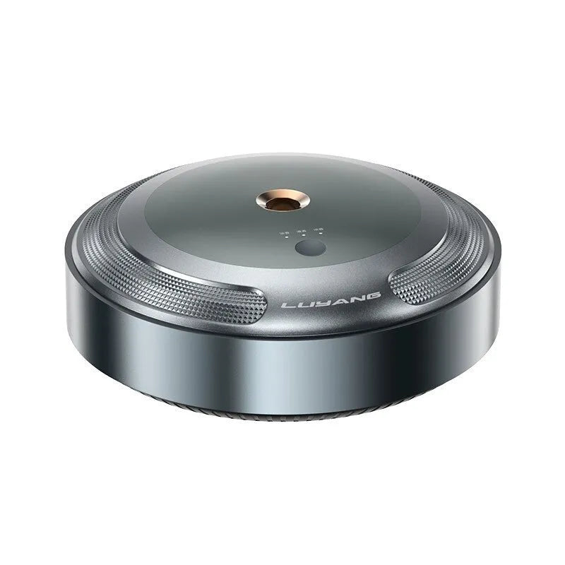 Car air freshener diffuser with zinc alloy shell, automatic spray function and three fragrance oil bottles
