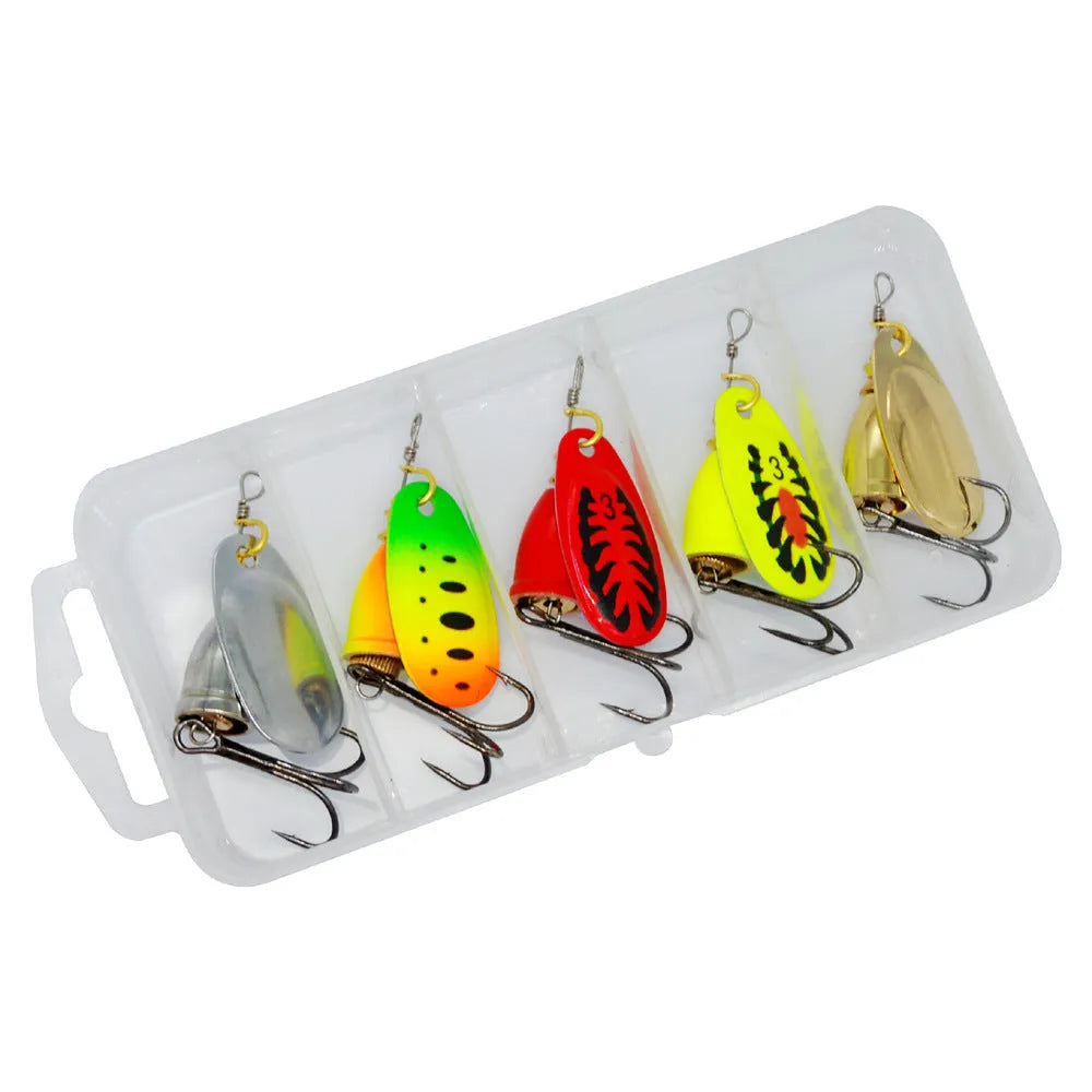 R composite rotating sequins copper bell metal fishing lure in seven colour options including rose gold and yellow green