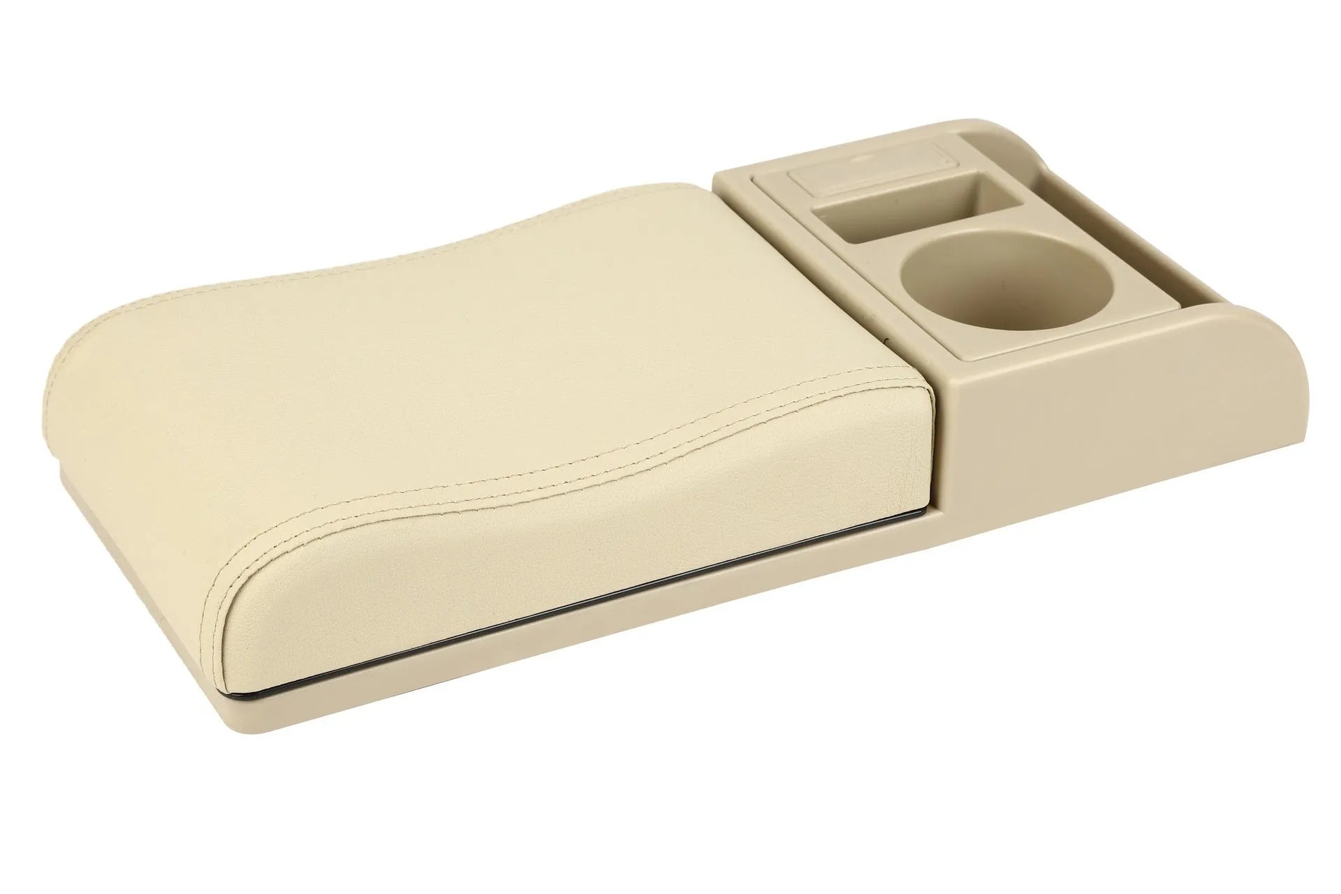 Universal car armrest box cover in plastic with height increase function