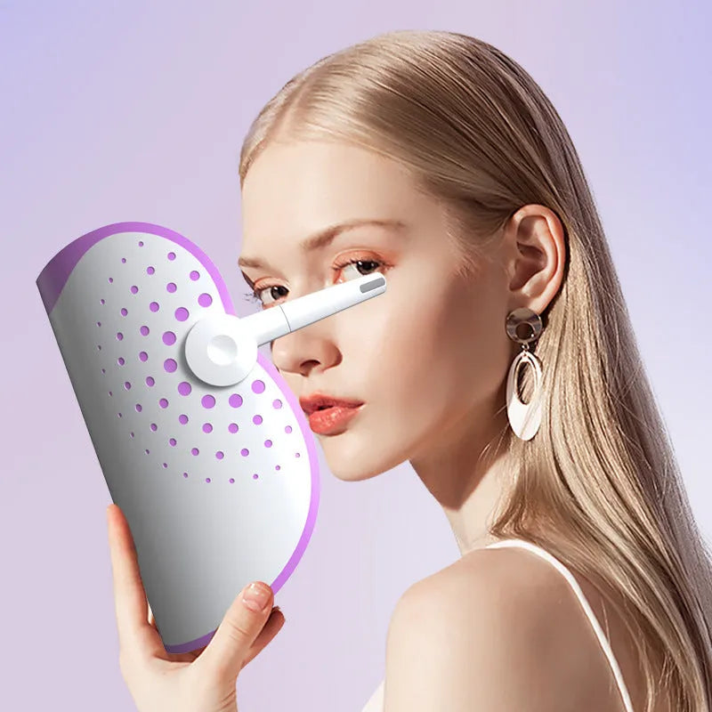 White and purple photon IPL beauty mask device with spectrometer display