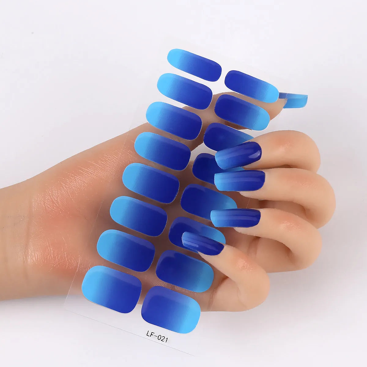 16 solid colour full nail stickers set with European and American simple designs including cross, rose, tulip patterns