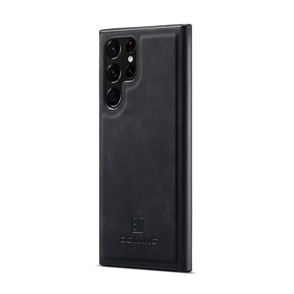 Samsung magnetic card holder wireless charging case in black with card slot for S21