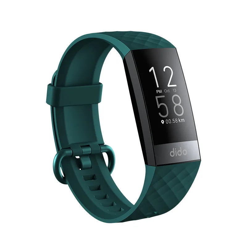 Y6 Black smart bracelet with 1.1-inch screen for blood pressure, ECG, and blood oxygen monitoring