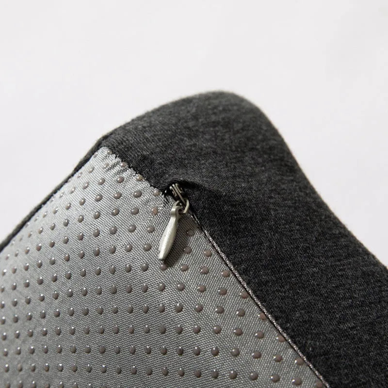 Memory foam office chair cushion in grey showing 36x40x11cm dimensions
