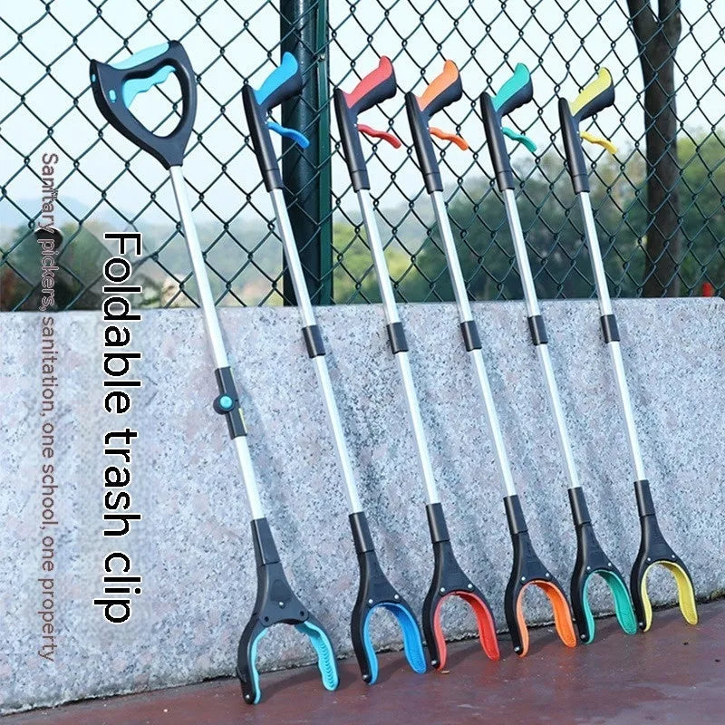Trash folder artifact sewer pliers clipping tool in assorted colours on a white background.