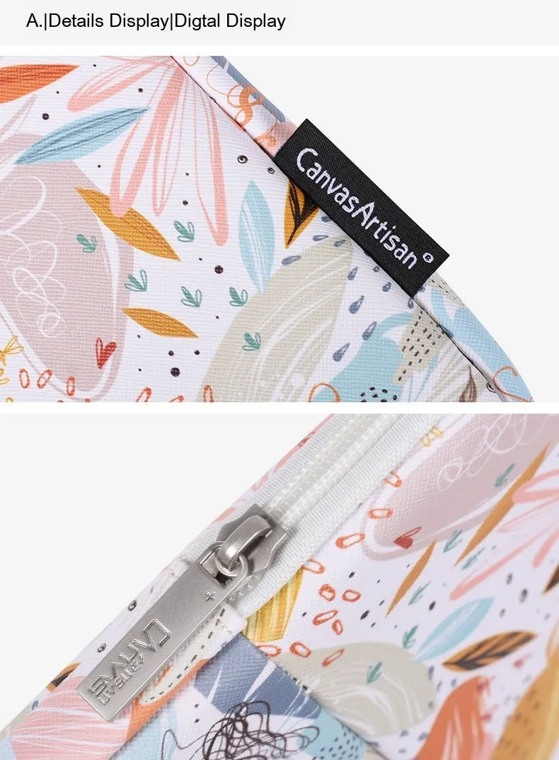 White 14 inch waterproof laptop inner bag made from PU leather with anti-shock protection