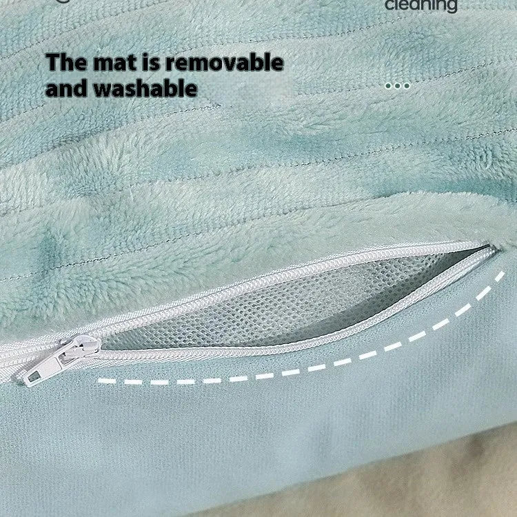 Morandi colour washable pet bed with removable cover shown in two sizes for dogs and cats.