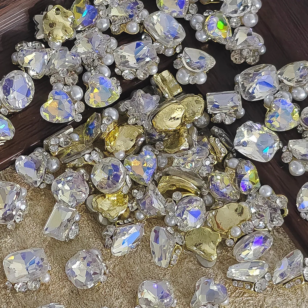 Rock Sugar Nail Crystal Stacked Diamond Nail Art Accessories Square Solid Colour Cat Eye Shiny Ice Transparent Rhinestone Nail Drill for Salon Home Use Princess Series Style X1258 X1260 X1263 X1267 X1269 X842 X848 X850 X857 X860