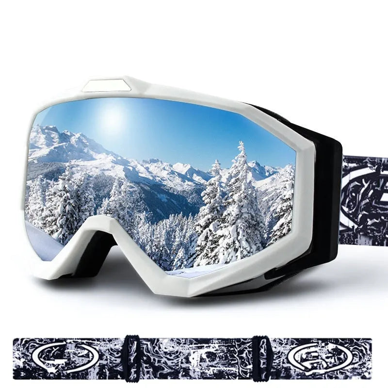 Motorcycle goggles with anti-fog technology in black frame with grey lens configuration