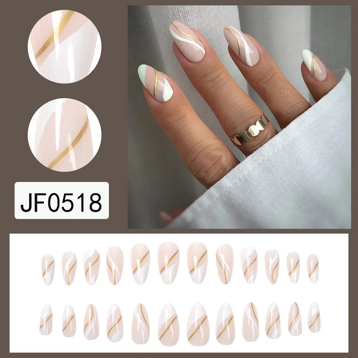 Wearable nail stickers with red and black plaid pattern in a medium drop shape on a white background.