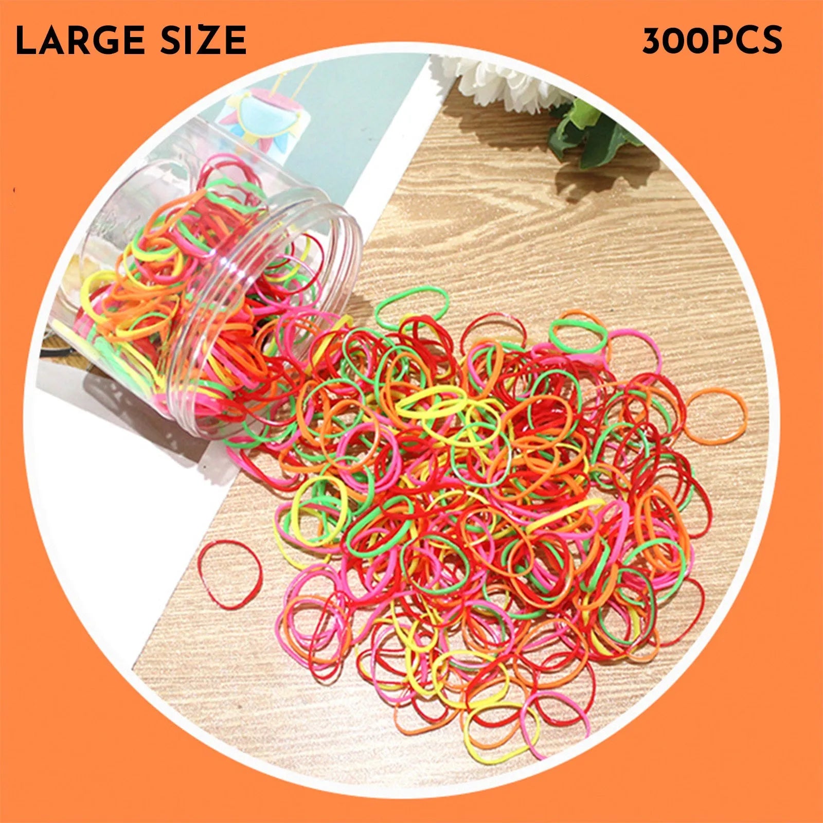 Multi-colour TPU elastic baby hair ties in reusable container for toddlers and infants