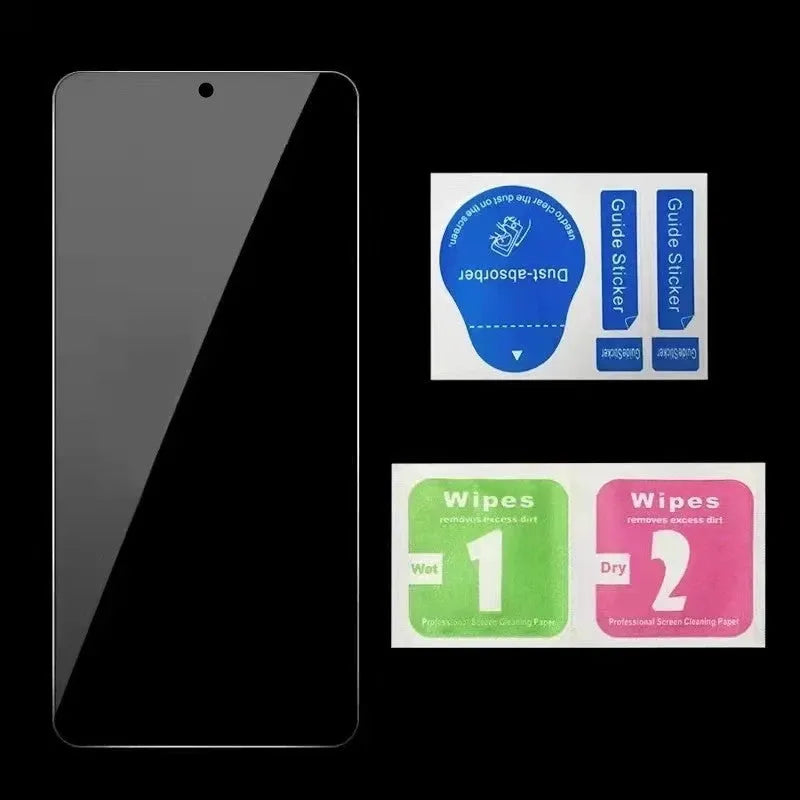 POCO and Redmi Note phone privacy screen protector with anti-spy filter and installation kit