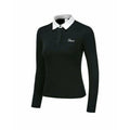 Women's slim fit long sleeve polyester golf top in white or black colour