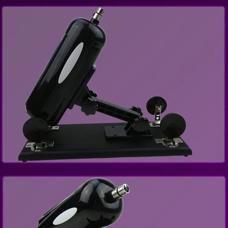 Purple automatic telescopic thrusting sex toy for women with PVC construction